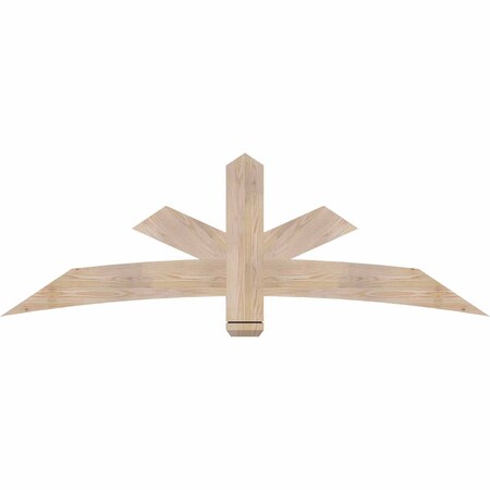 Ekena Millwork Alberta Smooth Timber Gable Bracket, Douglas Fir, 72"W x 24"H x 1 1/2"D x 5 1/2"F, 8/12 Pitch GBW072X24X0206ALB00SDF